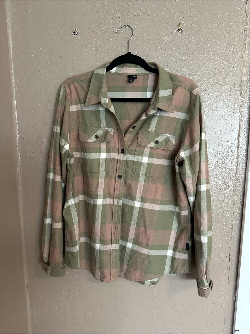 Patagonia Organic Cotton Plaid Shirt - Olive Green & Tan